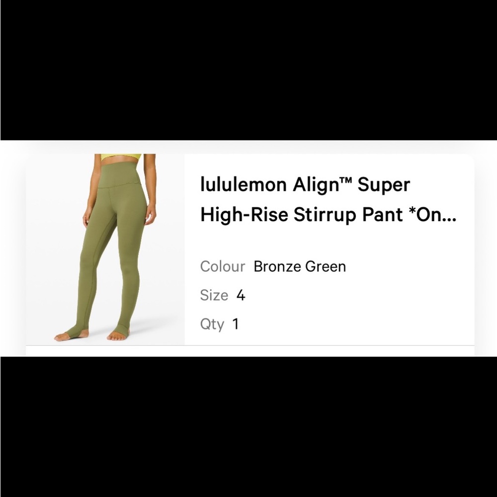 lululemon athletica Bronze Green High-Rise Stirrup Leggings